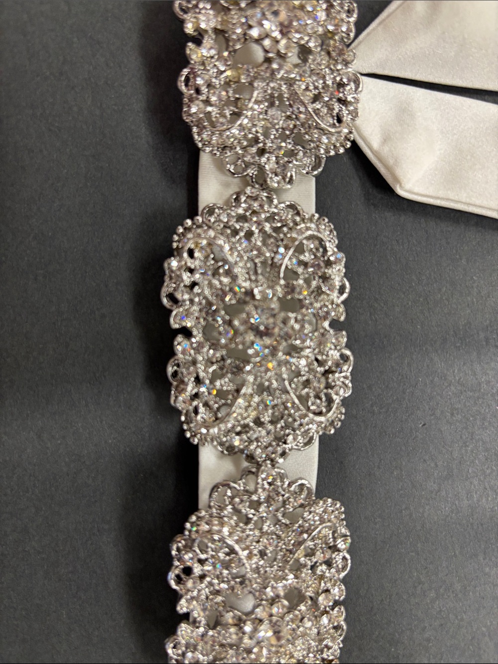 Crystal Embellished Ribbon Belt - Picture 4 of 5